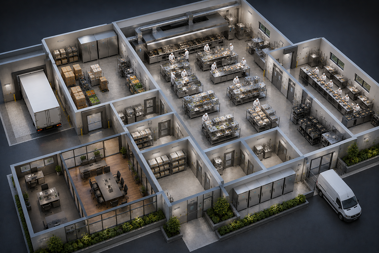 Central Kitchen Design